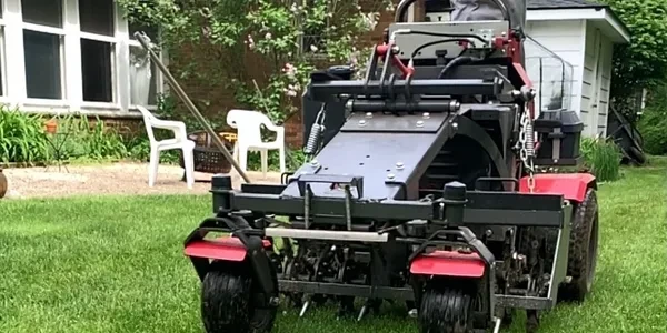 Lawn core aeration service