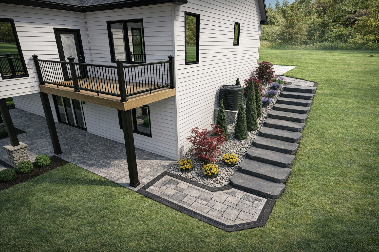 Outdoor stairs and steps