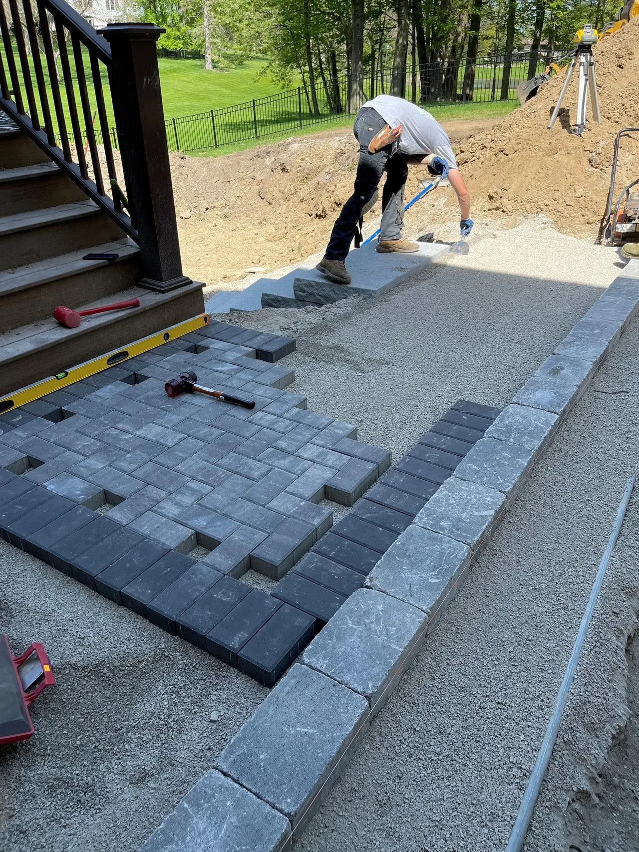 Brick paver walkway