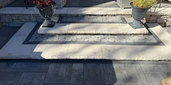 Outdoor stone steps
